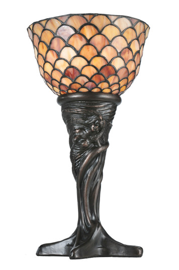 Tiffany Fishscale One Light Mini Lamp in Mahogany Bronze (57|108935)