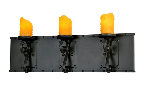 Carpathian Three Light Wall Sconce in Wrought Iron (57|108690)
