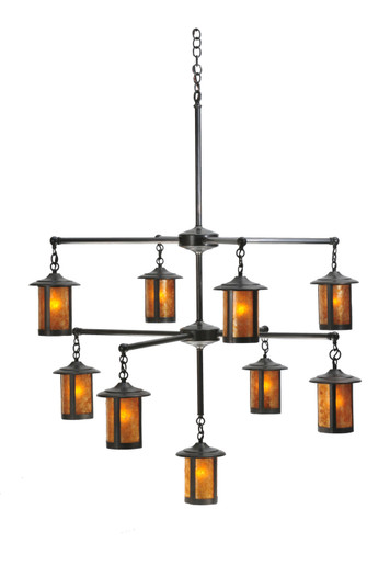 Fulton Nine Light Chandelier in Craftsman Brown (57|107194)