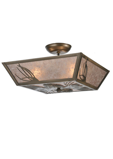 Mountain Pine Four Light Flushmount in Antique Copper (57|106774)