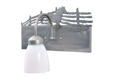 Running Horses One Light Wall Sconce in Steel (57|106677)