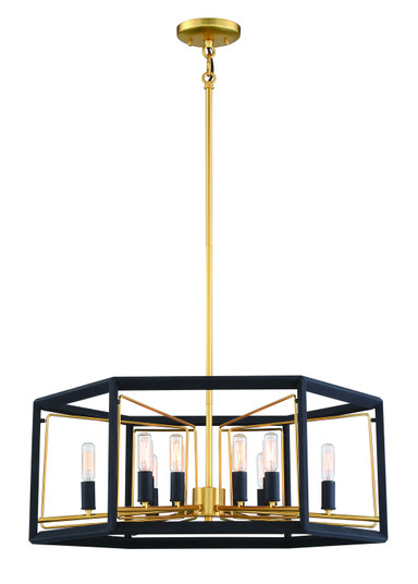 Sable Point 12 Light Pendant in Sand Black With Honey Gold (29|N7859707)