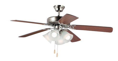 Basic-Max 52''Ceiling Fan in Satin Nickel / Walnut / Pecan (16|89907FTSNWP)