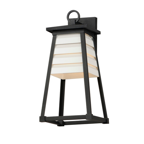 Shutters One Light Outdoor Wall Sconce in White / Black (16|40634WTBK)