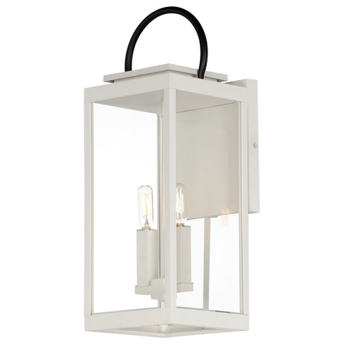 Nassau Vivex One Light Outdoor Wall Sconce in White / Black (16|40316CLWTBK)