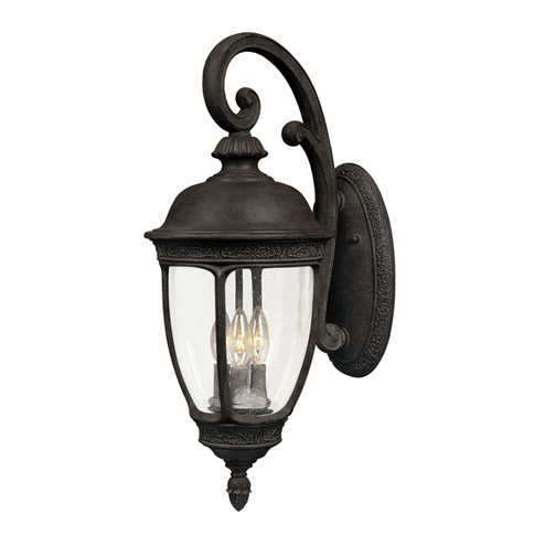 Knob Hill DC Three Light Outdoor Wall Lantern in Sienna (16|3466CDSE)