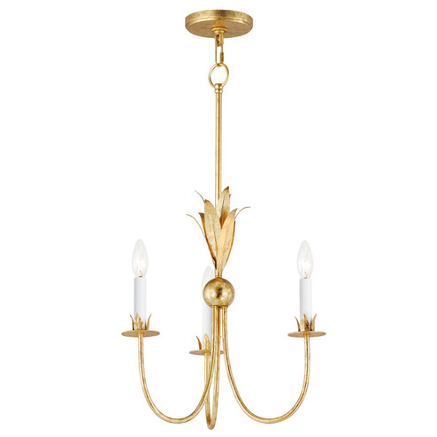 Paloma Three Light Chandelier in Gold Leaf (16|2883GL)