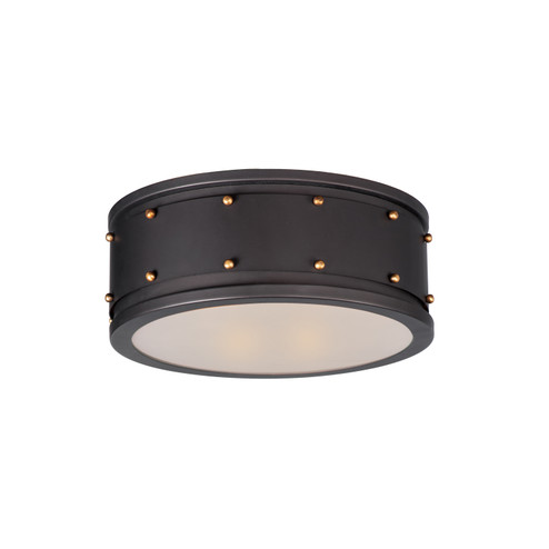 Trestle Two Light Flush Mount in Oil Rubbed Bronze / Antique Brass (16|25160OIAB)