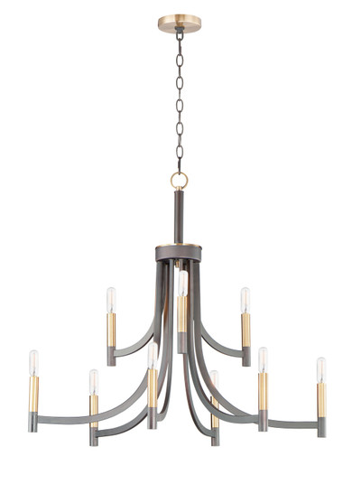 Lyndon Nine Light Chandelier in Bronze / Antique Brass (16|21529BZAB) Lyndon Nine Light Chandelier in Bronze / Antique Brass (16|21529BZAB)