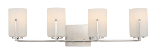 Dart Four Light Bath Vanity in Satin Nickel (16|21284SWSN) Dart Four Light Bath Vanity in Satin Nickel (16|21284SWSN)