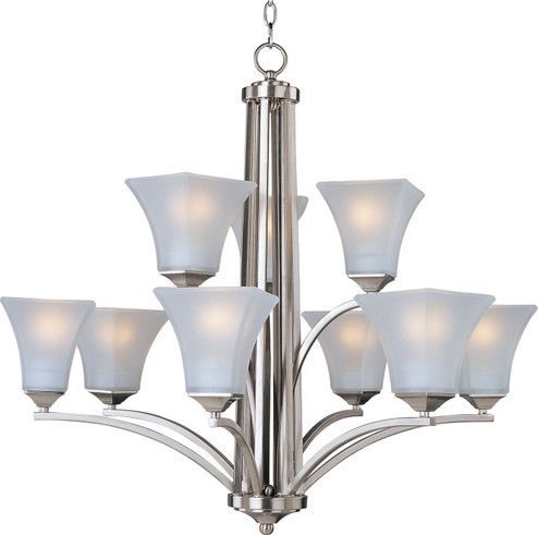 Aurora Nine Light Chandelier in Satin Nickel (16|20096FTSN)