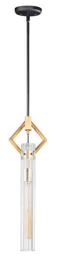 Flambeau One Light Pendant in Black / Antique Brass (16|16111CLBKAB)