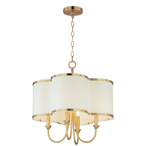 Clover Four Light Chandelier in Satin Brass (16|12246OFSBR)