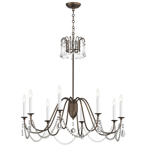 Plumette Eight Light Chandelier in Chestnut Bronze (16|12168CHBCRY)