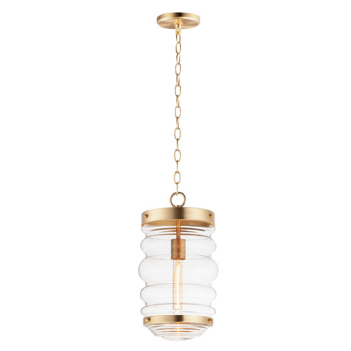 Newport One Light Pendant in Satin Brass (16|11124CLSBR)