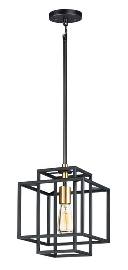 Liner One Light Pendant in Black / Satin Brass (16|10246BKSBR)