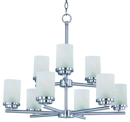 Corona Nine Light Chandelier in Satin Nickel (16|10206FTSN)