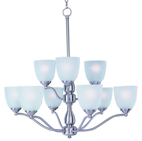 Stefan Nine Light Chandelier in Satin Nickel (16|10066FTSN)