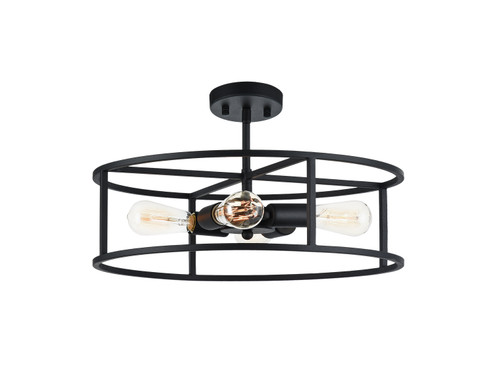 CANDID Four Light Flush Mount in Rusty Black (423|X71604RB)