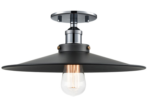 Bulstrode'S Workshop One Light Flush Mount in Chrome (423|X46113CHBK)