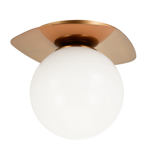 Razz One Light Flush Mount in Aged Gold Brass (423|X15701AGOP)