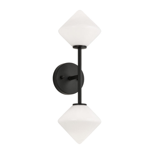 Novo Two Light Wall Sconce in Black (423|W81742BKOP)