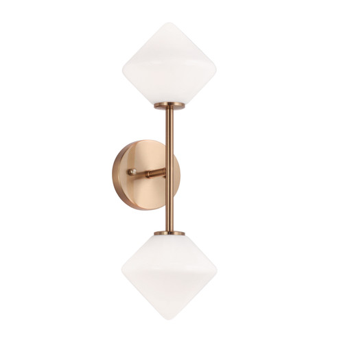 Novo Two Light Wall Sconce in Aged Gold Brass (423|W81742AGOP)