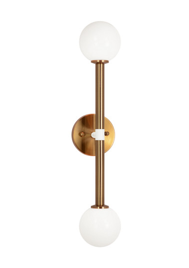 Stellar Two Light Wall Sconce in Aged Gold Brass (423|W75322AGOP)