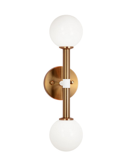 Stellar Two Light Wall Sconce in Aged Gold Brass (423|W75312AGOP)