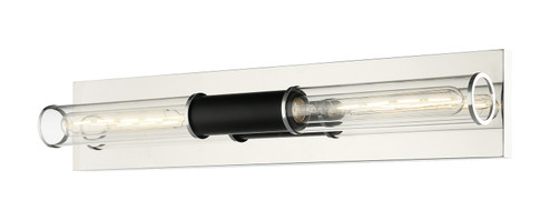 Tubo Two Light Wall Sconce in Matte Black + Chrome (423|W61202MBCH)