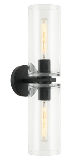 LINCOLN Two Light Wall Sconce in Matte Black (423|W32512MB)