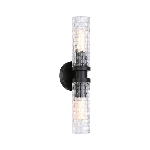 WEAVER Two Light Wall Sconce in Black (423|W32112BK)
