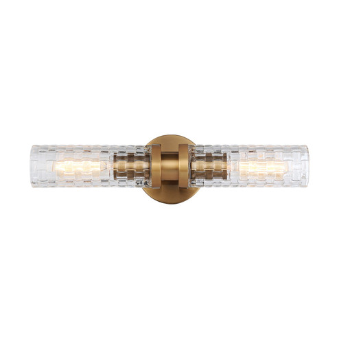 Weaver Two Light Wall Sconce in Aged Gold Brass (423|W32112AG)