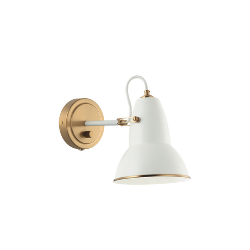 BUZZ One Light Wall Sconce in White (423|S08411AGWH)