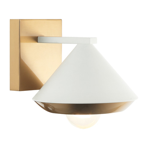 Velax One Light Wall Sconce in White (423|S06801WHAG)