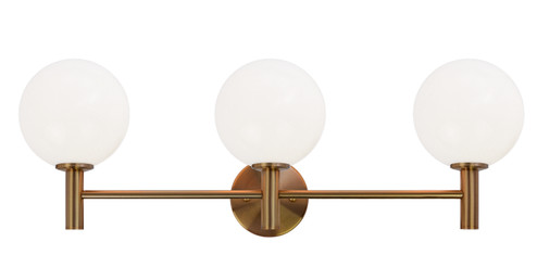 Cosmo Three Light Wall Sconce in Aged Gold Brass (423|S06003AGOP)
