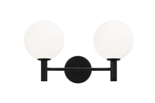 Cosmo Two Light Wall Sconce in Black (423|S06002BKOP)
