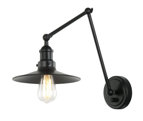 Brixson One Light Wall Sconce in Black (423|S01211BKBK)