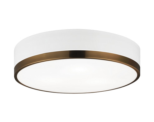 Trydor Three Light Flush Mount in White & Aged Gold Brass (423|M14303WHAG)