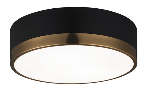 Trydor Two Light Flush Mount in Black & Aged Gold Glass (423|M14302BKAG)