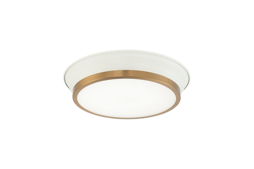 JAXX LED Ceiling Mount in White + Aged Gold Brass (423|M11201WHAG)