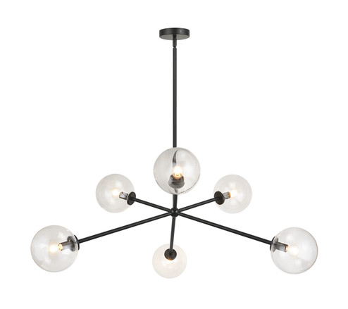 Novo Six Light Chandelier (423|C81706BKCL)