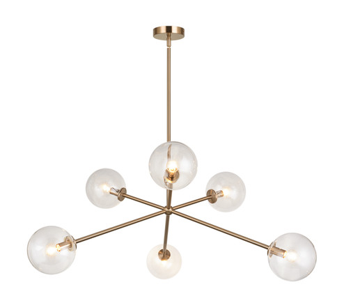 Novo Six Light Chandelier (423|C81706AGCL)