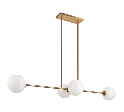 Novo Four Light Chandelier in Aged Gold Brass (423|C81704AGOP)