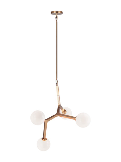 Rami Four Light Pendant in Aged Gold Brass (423|C81514AGOP)