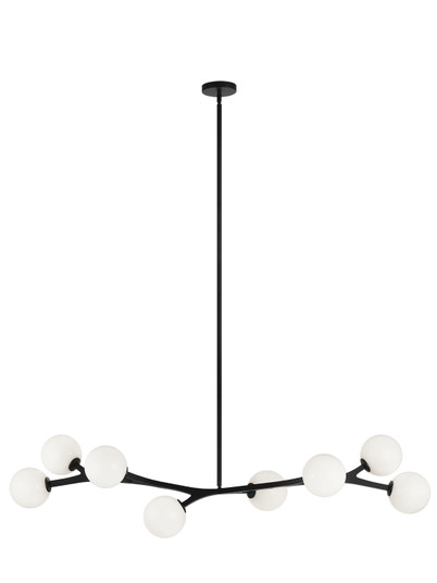 Rami Eight Light Chandelier in Black (423|C81508BKOP)