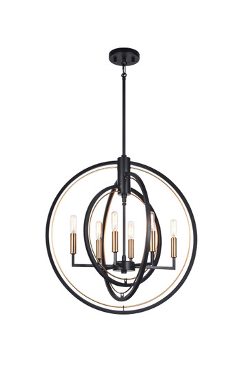 Odyssey Six Light Chandelier in Black (423|C78606BK)