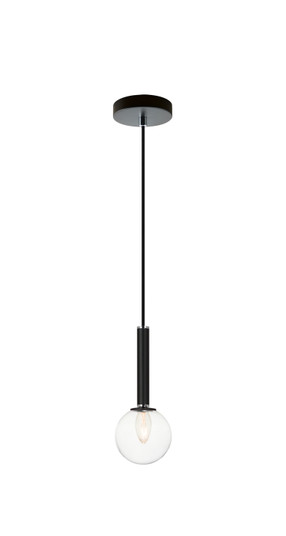 Stellar One Light Pendant in Black (423|C75301BKCL)