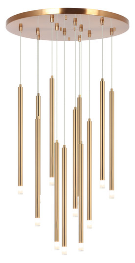 Reigndrop 12 Light Chandelier in Aged Gold Brass (423|C63112AG)