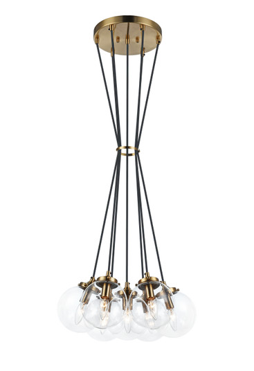 The Bougie Seven Light Pendant in Aged Gold Brass (423|C63007AGCL)